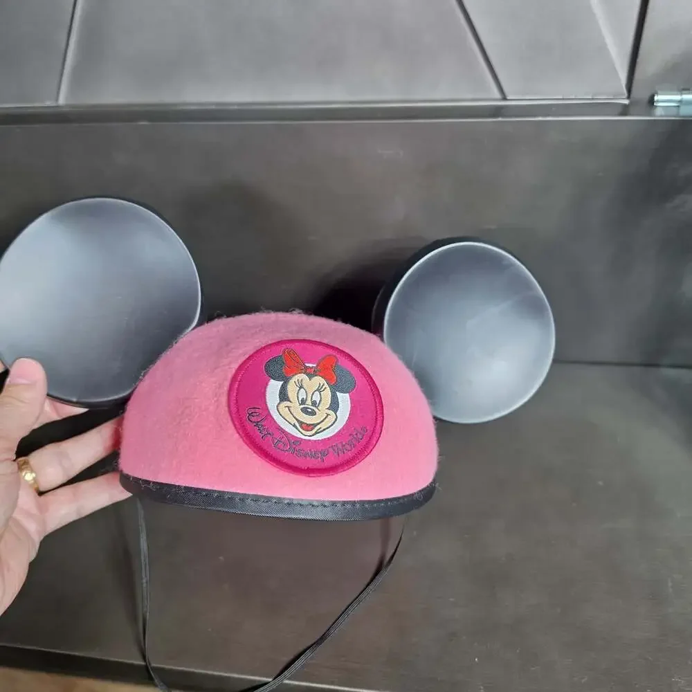 Walt Disney World Minnie Mouse Pink Ears Youth Hat Disney Parks Embroider GRACE